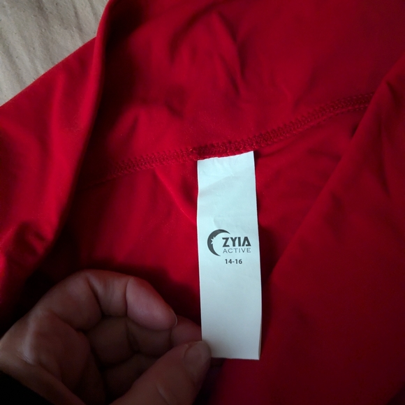 Red Zyia leggings worn once - Picture 3 of 4
